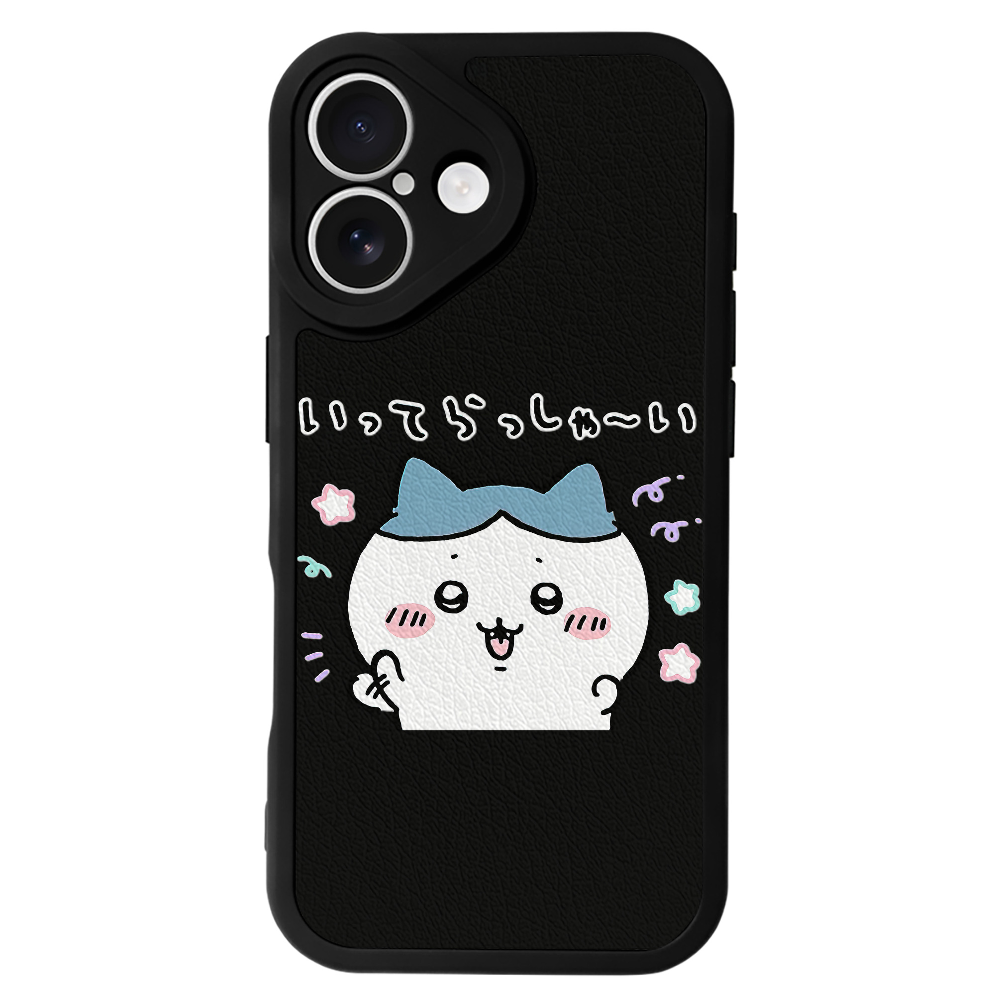 （画像用） ちいかわ ハチワレ Chii-kawa hachiware 【iPhone 16シリーズ対応】シリコンスマホケース（レザー調） 材質：シリコン
